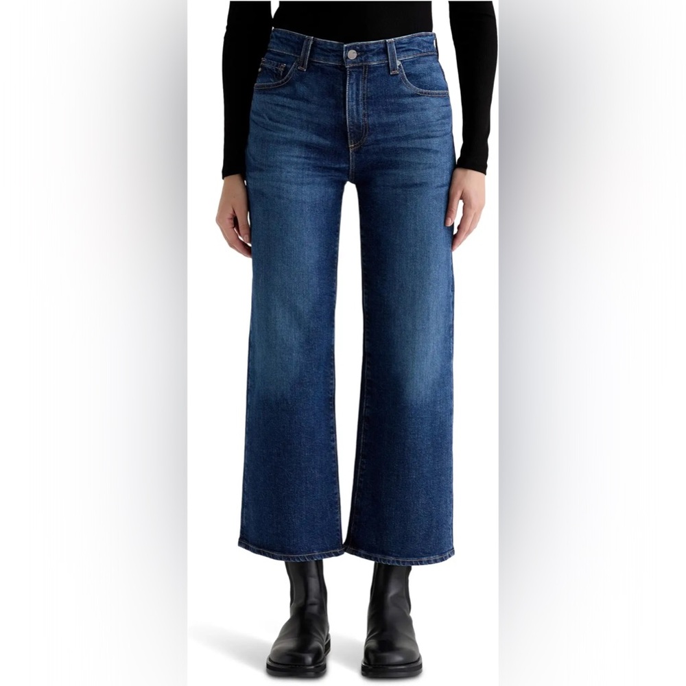 AG Jeans Adriano Goldschmied Saige Wide Leg Crop Mid Rise Size 26